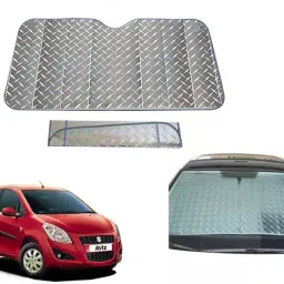 Auto Pearl F196 Dashboard Sun Shade Cover with Suction Cup for Maruti Suzuki Ritz (Grey)-14