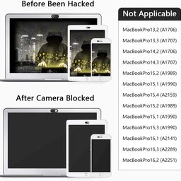 STRIFF Webcam Cover Slide, Ultra Thin Laptop Camera Cover Slide Blocker for Computer MacBook Pro iMac PC Tablet (Pack of 3), Black image 3