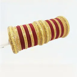 SGN fashion Maroon Copper Bangles-picture-45