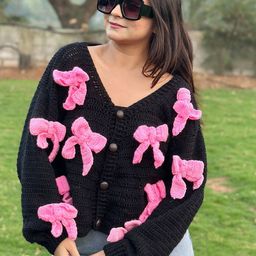 Sugercandy Women Cable Knit Woollen Cardigan with Applique Detail-image-35