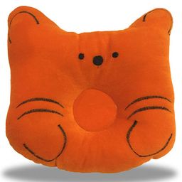Chinmay Kids Baby Soft Neck Support Pillow for Head Shaping Shape Supporter Cat Face Pillow - Orange-picture-24