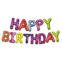 Bubble Trouble Happy Birthday Letter Balloons Set Multicolour - Pack of 13-29