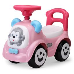 LuvLap Sunny Manual Push Ride On Car with Steering Music & Horn - Pink-image-99