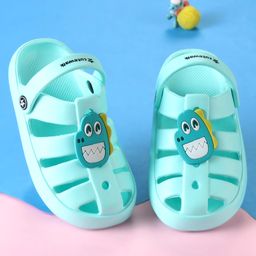 Cute Walk by Babyhug Clogs with Backstrap Closure & Dino Applique -Mint-7