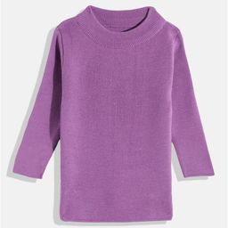 RVK Full Sleeves Solid Skivvy Sweater - Purple-picture-42