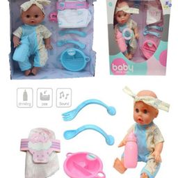 Sanjary Sweet and Lovely Baby for kids with Funny Sound and diaper color design may vary- Height 30 cm-100