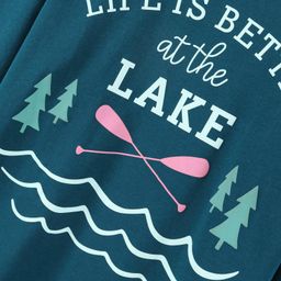 Lazy Bones Full Sleeves Text Printed Sweatshirt - Turquoise Blue image 3
