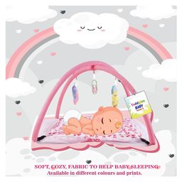 Toddylon New Born Baby Bedding Set Mattress with Mosquito Net & Sleeping Bag Combo - Pink image 4
