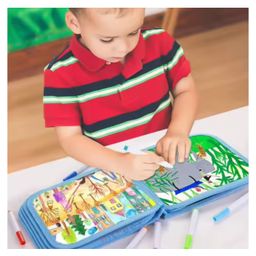 BitFeex Erasable Doodle Book Set 14 Page Reusable Drawing Pads Preschool Travel Art Toy-Pack of 1 pcs, Color & Design May Vary image 4