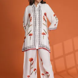 Kaftanize Printed Top With Trousers Co-Ord-picture-40