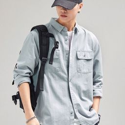 StyleCast Men Standard Fit Spread Collar Solid Cotton Casual Shirt-image-52