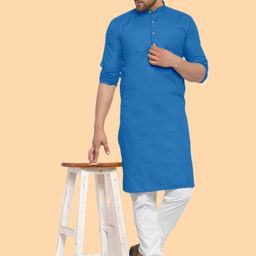 ANUJ FASHION Men Mandarin Collar Straight Kurta-picture-16