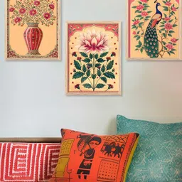 WALLLANE Brown Floral and Botanical Wall Paintings For Living Room Office Bedroom-image-2