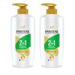 Pantene Set of 2 Advanced Hairfall Solution 2 in 1 Shampoo + Conditioner - 650 ml Each-0