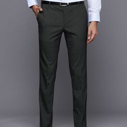 Raymond Men Checked Slim Fit Trousers-image-87