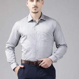 Blackberrys Cotton Slim Fit Checked Formal Shirt-image-70