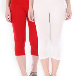 Bitterlime Pack of 2 3/4th Leggings-image-51