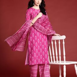 Anouk Printed Kurta with Palazzos & Dupatta image 5