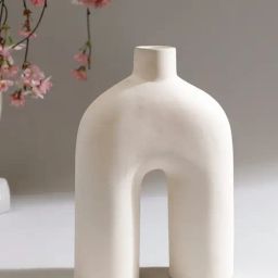 INV Home White Ceramic Minimalistic Stoneware Vase-20