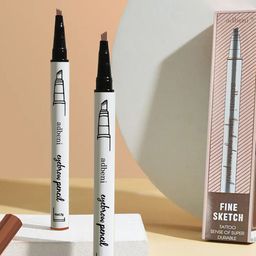 Adbeni 4 Tip Microblade Waterproof & Smudge Proof Eyebrow Pencil- 3 g- Dark Brown-32