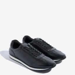 SOLEPLAY by Westside Black Solid Lace-Up Sneakers-4