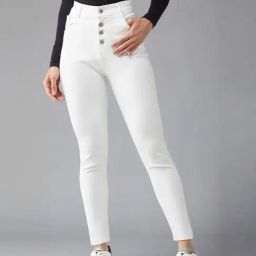 DOLCE CRUDO White Plain Jeans-picture-40