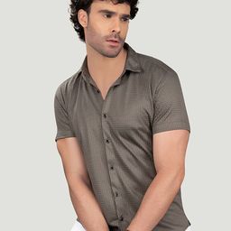 ALMATY Men Comfort Slim Fit Opaque Casual Shirt-image-67