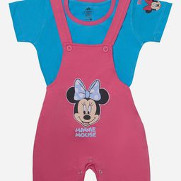 Bodycare Kids Girls Printed Dungarees With T-Shirt-image-78