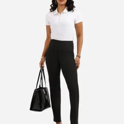 Blissclub Black Blended Regular Fit Trouser-image-121