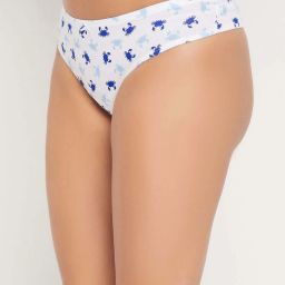 Clovia Cotton Pack of 3 Low Waist Printed Thong with Inner Elastic image 5