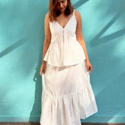 Chidiyaa Safed Zarish Cotton Skirt-image-21