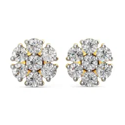 Joyalukkas 18k Yellow Gold & Diamond Stud Earrings for Girls-picture-1