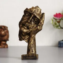 eCraftIndia Antique Finish Thinking Man Face Handcrafted Polyresin Showpiece-image-76