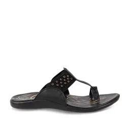MediFeet Women's Black Toe Ring Sandals-image-14