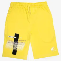 Kiddopanti Kids Yellow Printed Shorts-picture-33