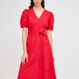 Cover Story Red Regular Fit A Line Dress-image-27