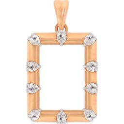 Bhima Jewels 18k (750) Rose Gold Diamond Cubic Cut Pendant for Women-picture-34