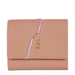 Baggit Pink Solid Tri-Fold Wallet for Women-image-68