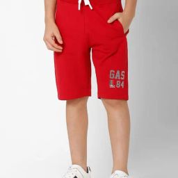 Gas Kids Red Printed Shorts-image-13