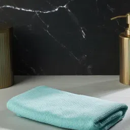 Fabindia Home Daimond Textured Aqua Cotton Medium Towel-29