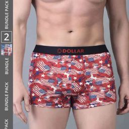 Dollar Bigboss Assorted Cotton Regular Fit Printed Trunks - Pack Of 2-picture-42