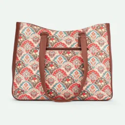 ZOUK Mughal Art Multicolor Printed Tote Handbag image 5