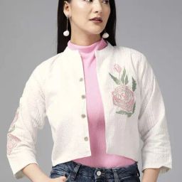 Aarika White Cotton Embroidered Ethnic Jacket-image-83