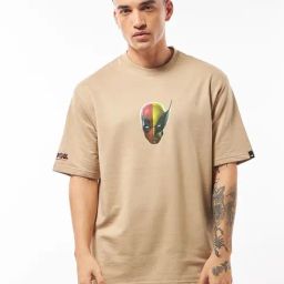 Bewakoof Brown Relaxed Fit Graphic T-Shirt-image-42