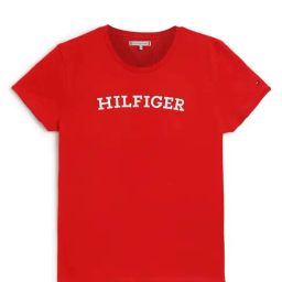 Tommy Hilfiger Kids Red Logo Print T-Shirt-image-86