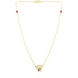 Malabar Gold & Diamonds BIS hallmarked (916) 22k Yellow Gold Necklace for Women,Close to Neck-image-26
