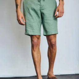 Bruun & Stengade Green Regular Fit Solid Shorts-picture-6