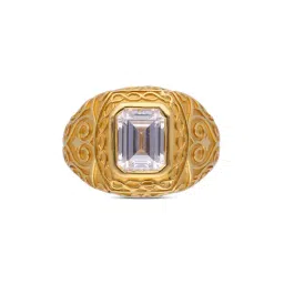 C. Krishniah Chetty Group 22k Majestic White Cubic Zirconia Ring for Men-picture-25