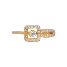 C. Krishniah Chetty Group 22k Stylish Gold Ring with Geometric Cubic Zirconia for Women-picture-49