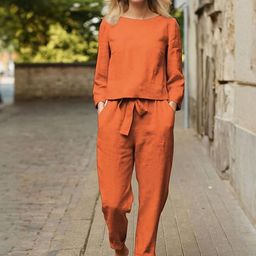 Blooming Tales Round Neck Top With Trousers Co-Ords-picture-15